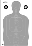 Action Target I 116040 Action Target FTQ15ANTAV2100 Qualification Vital Anatomy Silhouette/Vitals Paper