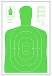 Action Target I 116042 Action Target B27ELGR100 High Visibility  Silhouette Paper 23" x 35" Fluorescent