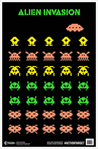 Action Target I 116083 Action Target GSALIENIN100 Alien Invasion  Aliens Paper Hanging 23" x 35" Multi-