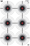 116205 Birchwood Casey 37038 EZE-Scorer  6-Bullseye Paper Target 23" x 35" 100 Per Pack