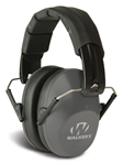 Gsm Outdoors 116219 Walker's GWPFPM1GY Pro Low Profile Muff Polymer 22 dB Folding Over the Head Gray