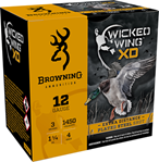 Browning Ammuni 116346 Browning Ammo B193411234 BXD Waterfowl 12 Gauge 3" 1 1/4 oz 4 Shot 25 Bx/ 10 Cs