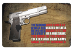 Tekmat 117820 TekMat TEKR172AMEND Right To Bear Arms Cleaning Mat Multi Color Rubber 17" Long