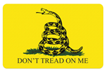 Tekmat 117822 TekMat TEKR17GADSDEN Gadsden Flag Cleaning Mat Black/Yellow Rubber 17" Long Snak