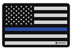 Tekmat 117826 TekMat TEKR17POLICE Police Support Cleaning Mat Black/White/Blue Rubber 17" Long