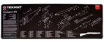 Tekmat 117967 TekMat TEKR44REM870 Remington 870 Ultra Cleaning Mat Black/White Rubber 44" Long