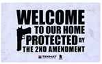 Tekmat 117971 TekMat TEK422AMENDMENT 2nd Amendment Door Mat White/Black Rubber 42" Long "Welco