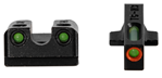 Truglo 117979 TruGlo TG-13SG4PC TFX Pro  Square Tritium/Fiber Optic Green with Orange Outline