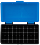 Berrys Manufact 118350 Berrys 53852 401 Ammo Box 9mm Luger,380 ACP 50rd Blue Lid w/Black Bottom