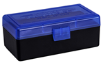 Berrys Manufact 118353 Berrys 36713 403 Ammo Box 38 Special,357 Mag 50rd Blue Lid w/Black Bottom