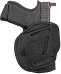 1791 Gun Leathr 118457 1791 Gunleather 4WH2SBLL 4-Way Concealment Holster IWB/OWB Stealth Black Leather