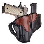 1791 Gun Leathr 118469 1791 Gunleather BH1M1BLBR BH1M1 Belt Holster Combo OWB Black/Brown Leather Fits