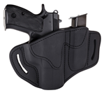 1791 Gun Leathr 118470 1791 Gunleather BH21M12SBLR BH2.1M1.2 Belt Holster Combo OWB Stealth Black Leath