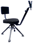 Altus Brands 119233 BenchMaster BMGBSC2 Ground Hunting Shooting Chair 4 Leg Rotating Steel Black
