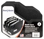 Altus Brands 119235 BenchMaster BMWRM16 WeaponRac 6 Pistol Black Kydex
