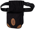 119574 Browning 121388992 Lona Shell Pouch Black Canvas Body w/Tan Leather Accents Adju