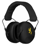 119601 Browning 12682 Buckmark II Hearing Protector 27 dB Over the Head Black Ear Cups