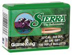 Sierra Bullets 119957 Sierra 9362 GameKing  .224 62 gr Spitzer Boat-Tail (SBT) 100 Per Box