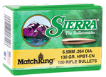 Sierra Bullets 119960 Sierra 1729 MatchKing  6.5 Creedmoor .264 130 gr Hollow Point Boat-Tail (HPBT) 1