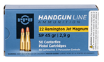 Tr&z Usa Tradin 120054 PPU PPH22RJ Handgun  22 Rem Jet Mag 45 gr Soft Point 50 Bx/ 10 Cs