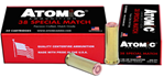 Atomic Ammuniti 120166 Atomic 449 Match  38 Special 148 gr Hollow Base Wadcutter 50 Bx/ 10 Cs