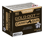 Cci/speer 120682 Speer Ammo 24260 Gold Dot Carry Gun 9mm Luger 135 gr G2 20 Bx/ 10 Cs