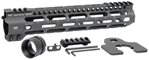 121665 Midwest Industries MICRLW105 Combat Lightweight AR-15 Black Hardcoat Anodized Al