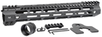 121666 Midwest Industries MICRLW12625 Combat Lightweight AR-15 Black Hardcoat Anodized