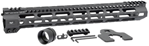 121668 Midwest Industries MICRLW15 Combat Lightweight AR-15 Black Hardcoat Anodized Alu