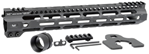 121670 Midwest Industries MIULW12625 Ultralight  AR-15 Black Hardcoat Anodized Aluminum