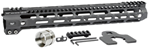 121671 Midwest Industries MIULW14 Ultralight  AR-15 Black Hardcoat Anodized Aluminum/Po