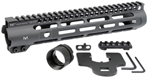 121680 Midwest Industries MISLH105 Slimline  AR-15 Black Hardcoat Anodized Aluminum/Pol