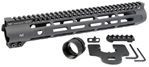 121681 Midwest Industries MISLH12625 Slimline  AR-15 Black Hardcoat Anodized Aluminum/P