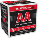 Winchester Ammu 121861 Winchester Ammo AASC288 AA Sporting Clay 28 Gauge 2.75" 3/4 oz 8 Shot 25 Bx/ 10
