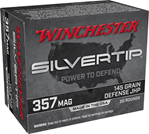 Winchester Ammu 121889 Winchester Ammo W357ST Super-X  357 Mag 145 gr Silvertip Hollow Point 20 Bx/ 10