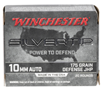 Winchester Ammu 121891 Winchester Ammo W10MMST Super-X  10mm Auto 175 gr Silvertip Jacket Hollow Point