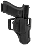 121943 Blackhawk 410703BKR T-Series L2C OWB Matte Black Polymer Fits Colt 1911 w/wo Rai