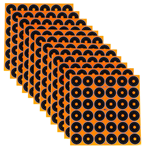 122485 Allen 15250 EZ Aim Splash Self-Adhesive Paper 1" Bullseye Black/Orange 12 Per Pa