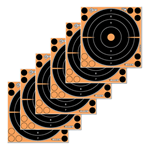 122488 Allen 15316 EZ Aim Splash Self-Adhesive Paper 8" x 8" Bullseye Black/Orange 6 Pe
