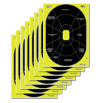 122501 Allen 15220 EZ Aim Splash Non-Adhesive Paper 12" x 17" Oval Yellow/Black 8 Per P