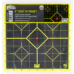 Pro-shot Produc 122975 Pro-Shot 8SIGREEN6PK SplatterShot Sight-In Self-Adhesive Adhesive Paper Black/Ye