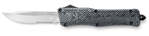 Cobra Enterpris 123143 CobraTec Knives LCFCTK1LDS CTK-1  Large 3.75" OTF Drop Point Part Serrated D2 St