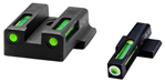 Hiviz Llc 123521 Hiviz 9EZN321 LiteWave H3 S&W M&P 9EZ S&W M&P 9EZ 3 Dot Green/Green Black