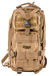 123590 Rukx Gear ATICT1DT Tactical 1 Day Water Resistant Tan 600D Polyester with Molle