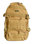 123592 Rukx Gear ATICT3DT Tactical 3 Day Water Resistant Tan 600D Polyester with Molle,