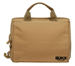 Rukx Gear 123596 RUKX ATICTDPCT DBL PISTOL CASE TAN