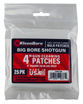 Kleen-bore 123742 Kleen-Bore P206 Super Shooter Cleaning Patches Cotton 25 Pack 4" Square Big Bore