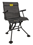 Gsm Outdoors 124189 Hawk HWK-HS3103 Stealth Spin  Chair Camo Steel