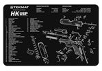 Tekmat 124460 TekMat TEKR17HKUSP HK USP Cleaning Mat Black/White Rubber 17" Long HK USP Parts
