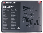 Tekmat 124489 TekMat TEKR20HELLCAT Hellcat Cleaning Mat Black/White Rubber 20" Long Springfiel